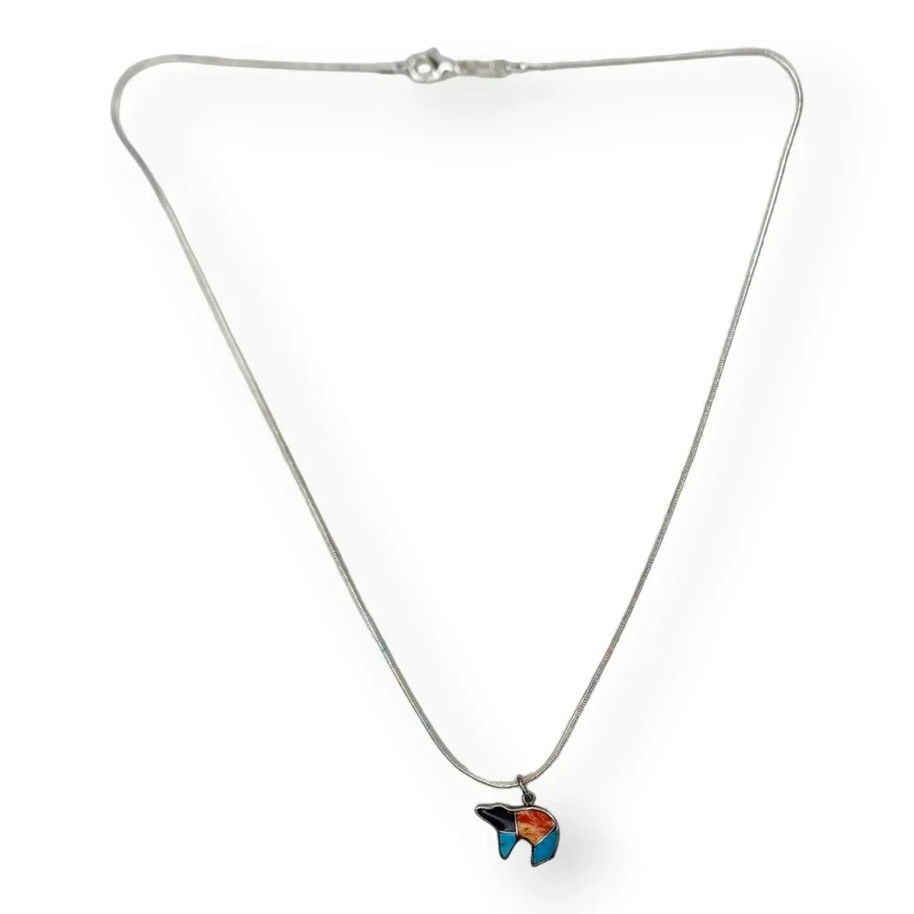 DA Pendant Necklace Sterling Silver 925 18
